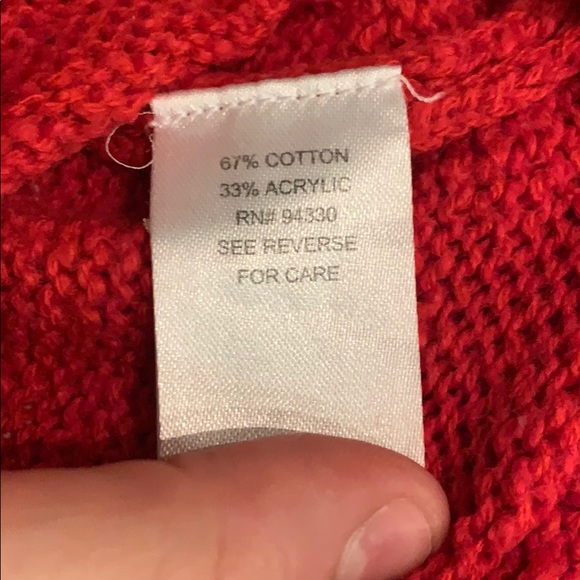 Red and white knitted sweater ( not hand-made) - Picture 4 of 8